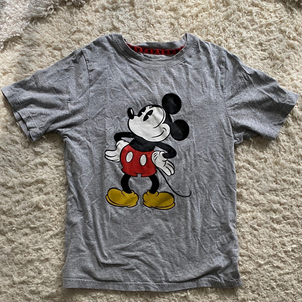 Disney Gray Mickey Mouse Short Sleeve Tee